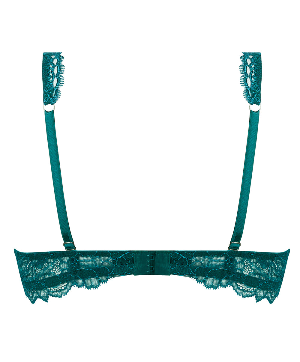 Soutien-gorge triangle sexy "Glamour" Lise Charmel Sublime en Dentelle vert princesse ACH7413-VP