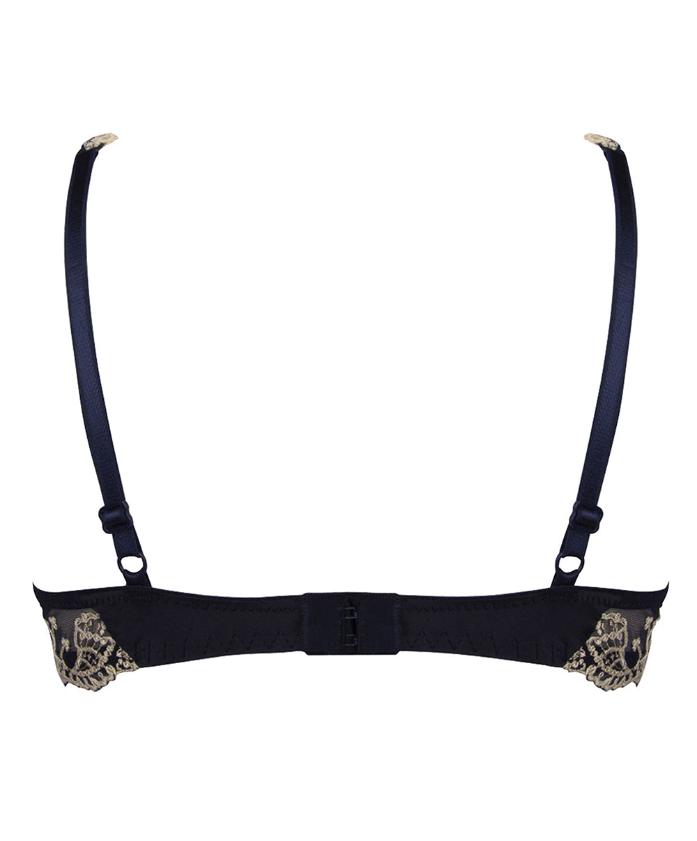 Soutien-gorge triangle sexy en soie Lise Charmel Splendeur Soie marine ACC7480-SM 100