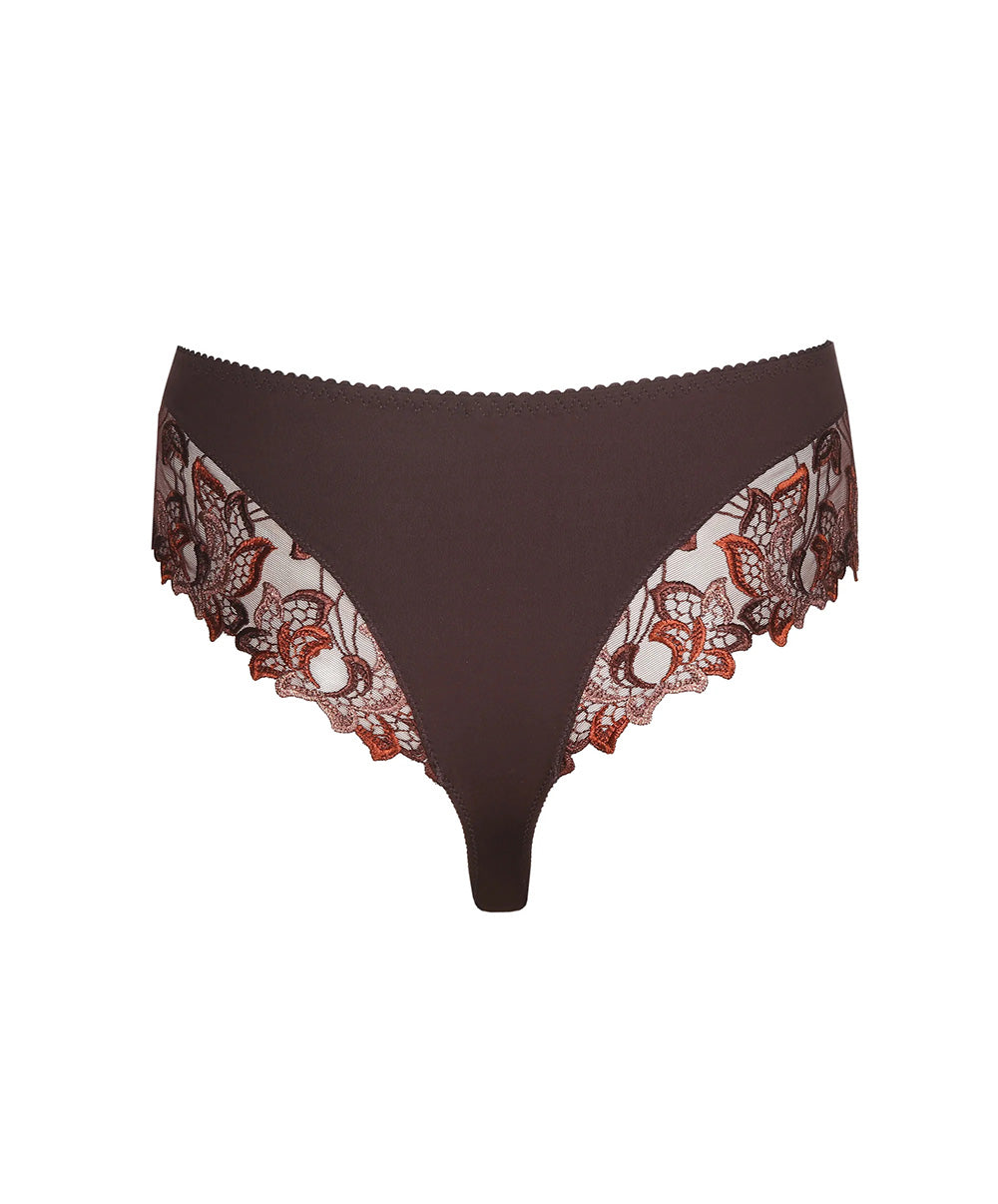 String "Luxueux" dentelle PrimaDonna Deauville ristretto 0661816-RIS