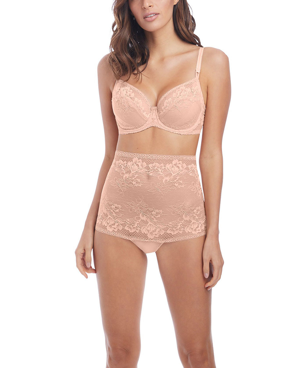 String taille haute en dentelle Wacoal Lace to Love rosedust WA844297-253 face