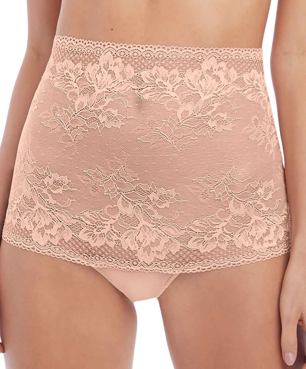 String taille haute en dentelle Wacoal Lace to Love rosedust WA844297-253 face