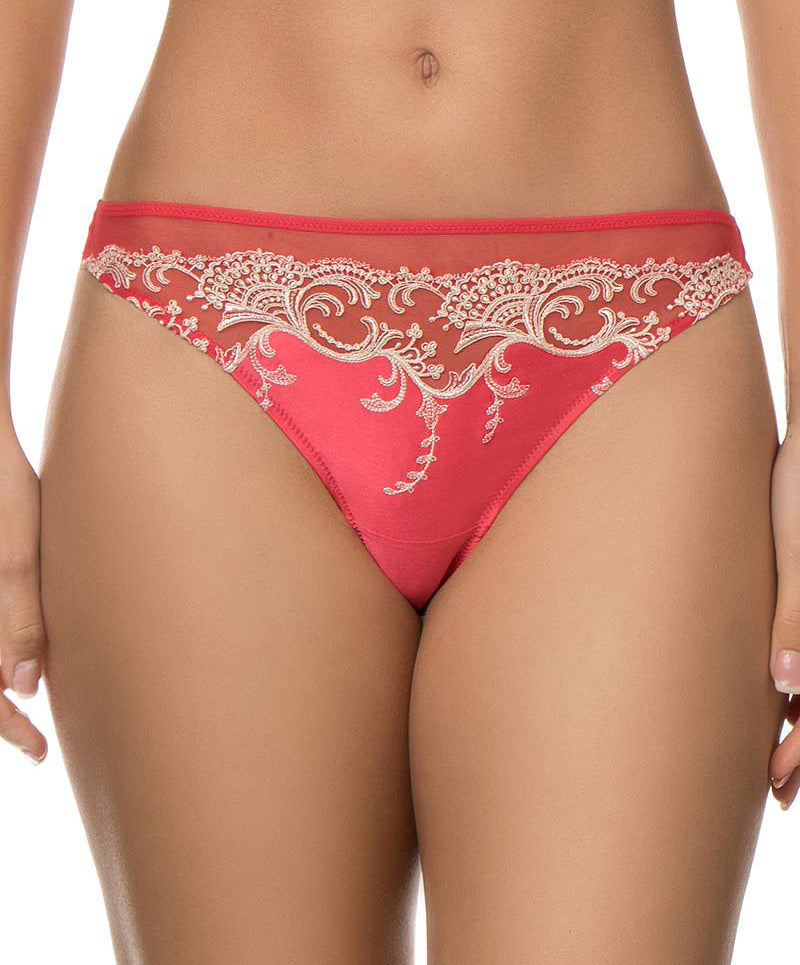 String rouge en soie Lise Charmel Splendeur Soie santal ACC0080-SA fashion