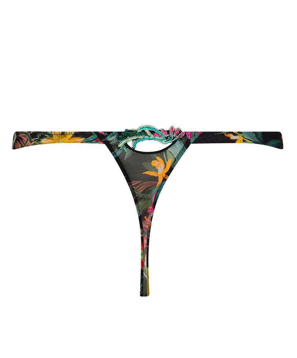 String sexy Lise Charmel Fleurs Étoiles éclat étoile (noir et multicolore) ACH0596-EE