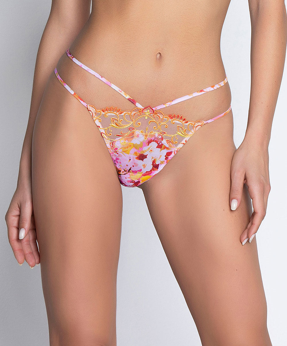String sexy Lise Charmel Jardins de Lumière bouquet multicolore ACH0549-BL