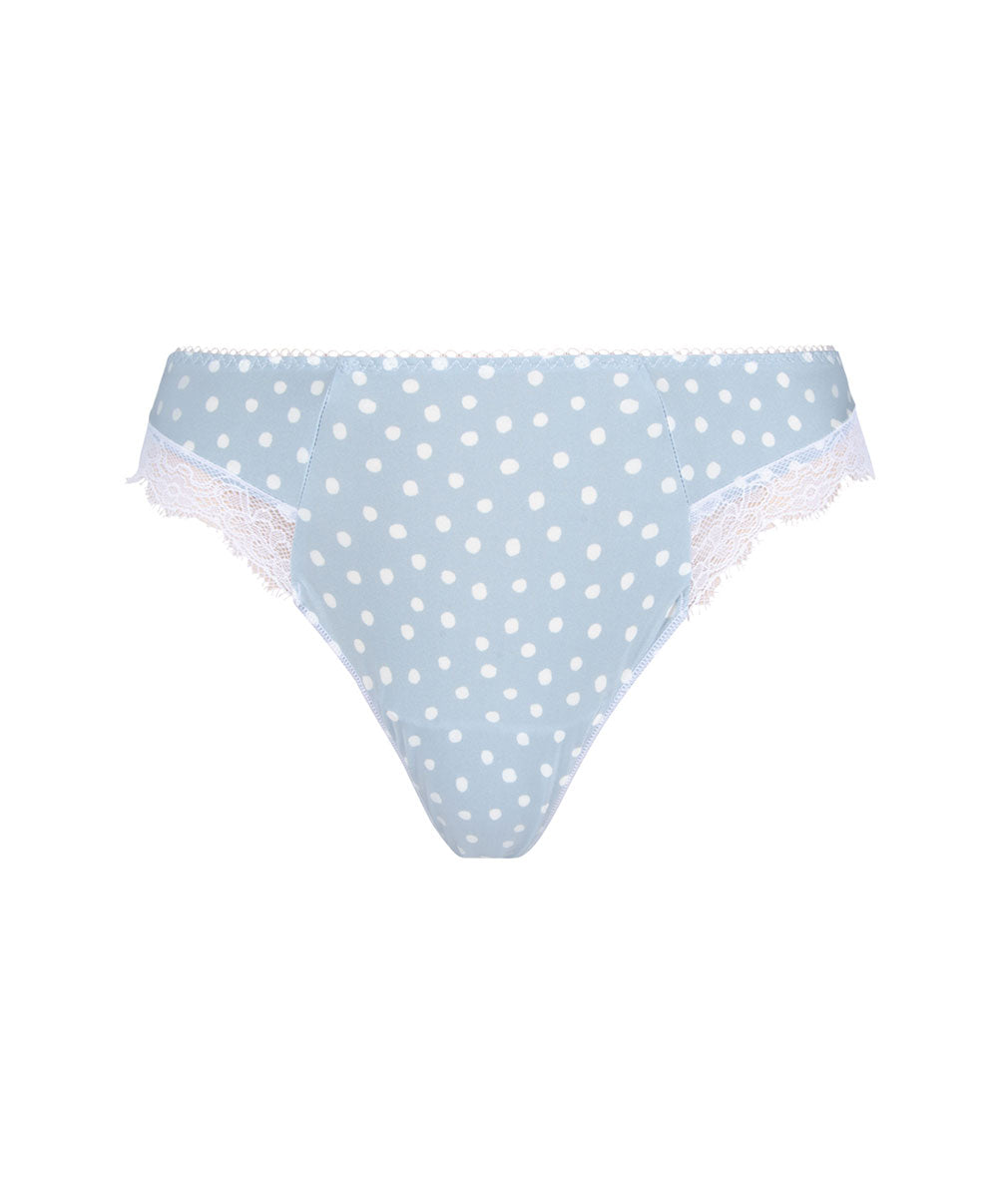 String tanga Antigel de Lise Charmel Pois Sixties bleu sterling ECH0092-BS
