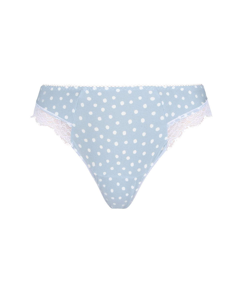 String tanga Antigel de Lise Charmel Pois Sixties bleu sterling ECH0092-BS