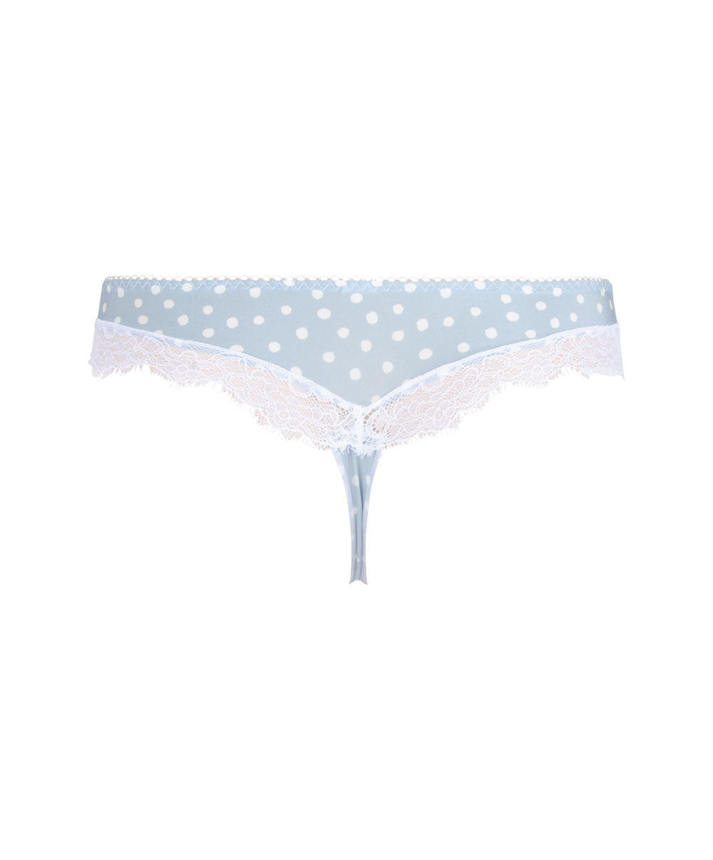 String tanga Antigel de Lise Charmel Pois Sixties bleu sterling ECH0092-BS