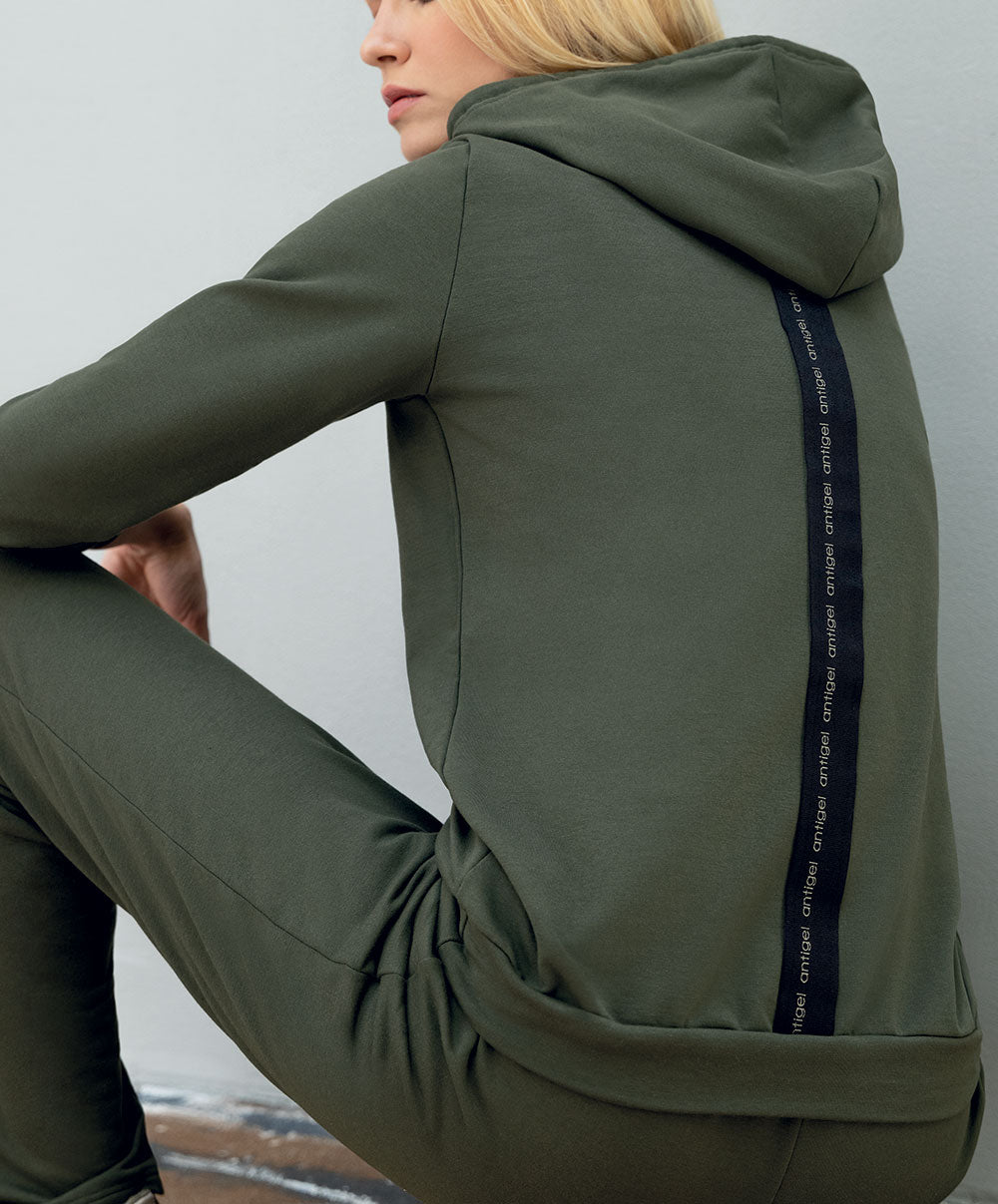 Sweat à capuche Antigel de Lise Charmel Tressage Graphic éclat aventure kaki ELC5337-EA