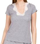 T-shirt manches courtes col en V Antigel de Lise Charmel Simply Perfect chiné gris ENA9106-CG