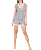 T-shirt manches courtes col en V Antigel de Lise Charmel Simply Perfect chiné gris ENA9106-CG