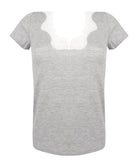 T-shirt manches courtes col en V Antigel de Lise Charmel Simply Perfect chiné gris ENA9106-CG