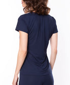 T-shirt manches courtes col en V Antigel de Lise Charmel Simply Perfect bleu marine ENA9106-BM