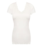T-shirt manches courtes col en V Antigel de Lise Charmel Simply Perfect nacre ENA9106-NA 100