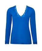 T-shirt manches longues col V Antigel de Lise Charmel Simply Perfect bleu cobalt ENA2006-SC 100