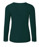 T-shirt manches longues col V Antigel de Lise Charmel Simply Perfect vert anglais ENA2006-VA 101