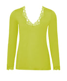 T-shirt manches longues col V Antigel de Lise Charmel Simply Perfect vert granny ENA2006-VG