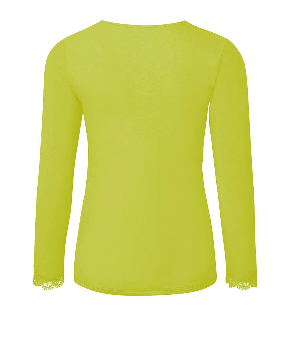 T-shirt manches longues col V Antigel de Lise Charmel Simply Perfect vert granny ENA2006-VG