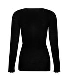 T-shirt manches longues laine et soie "Bien-être" Lise Charmel Plaisir Caresse noir ANJ9010-NO