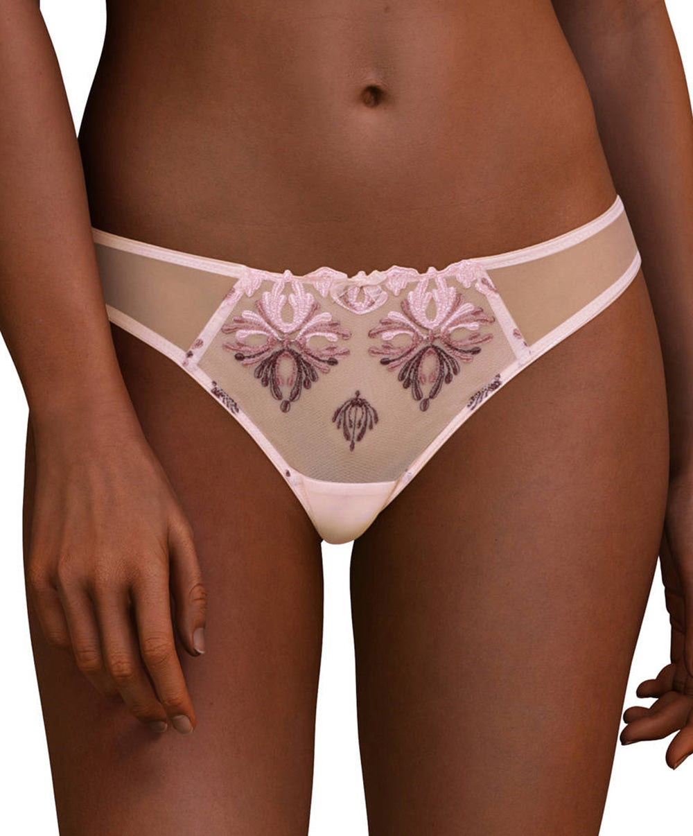 Tanga Chantelle Champs Elysées rose perle C26090-046