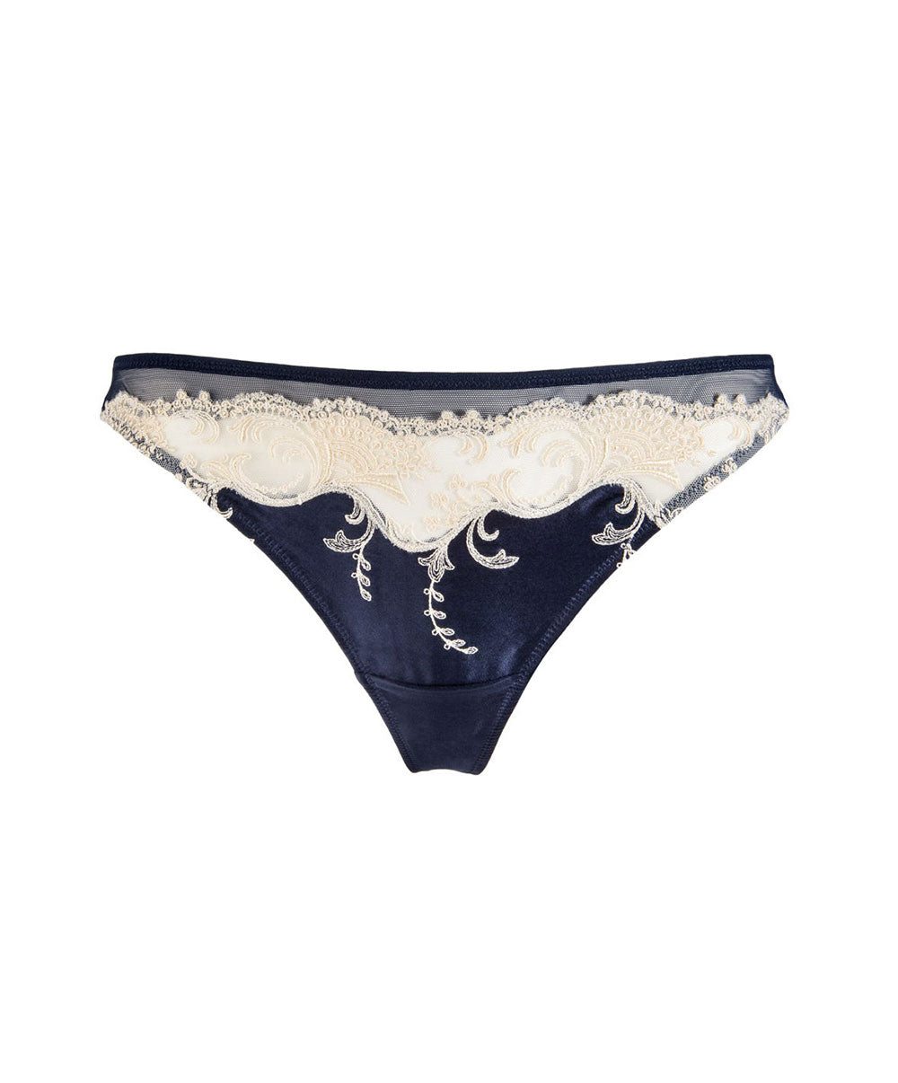 Tanga Lise Charmel Splendeur Soie marine ACC0080-SM