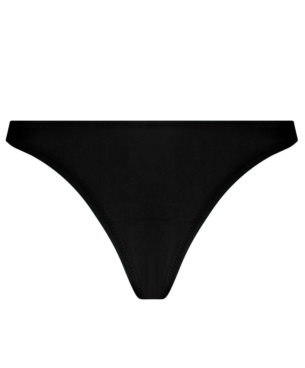 Tanga de bain taille haute La Jet-Setteuse noir Antigel Bain EBB1717-NO