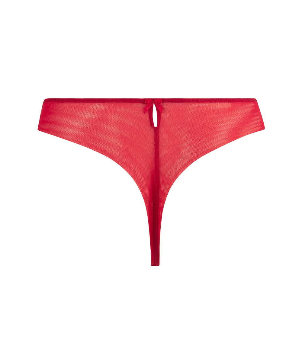 Tanga en soie Lise Charmel Splendeur soie rouge ACC0080-RS