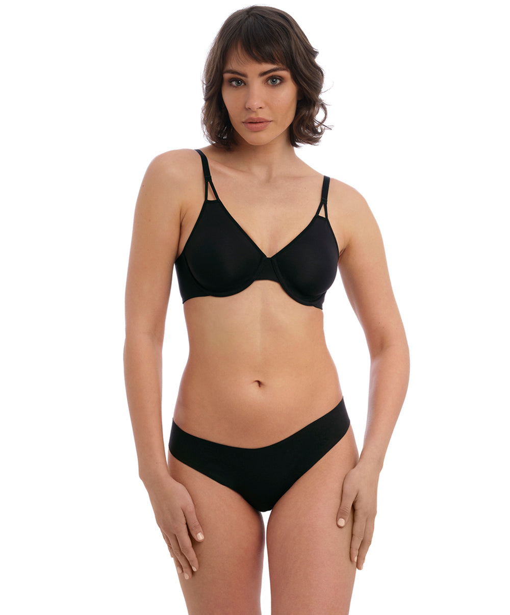 Tanga invisible Wacoal Accord noir WE600470-BLK