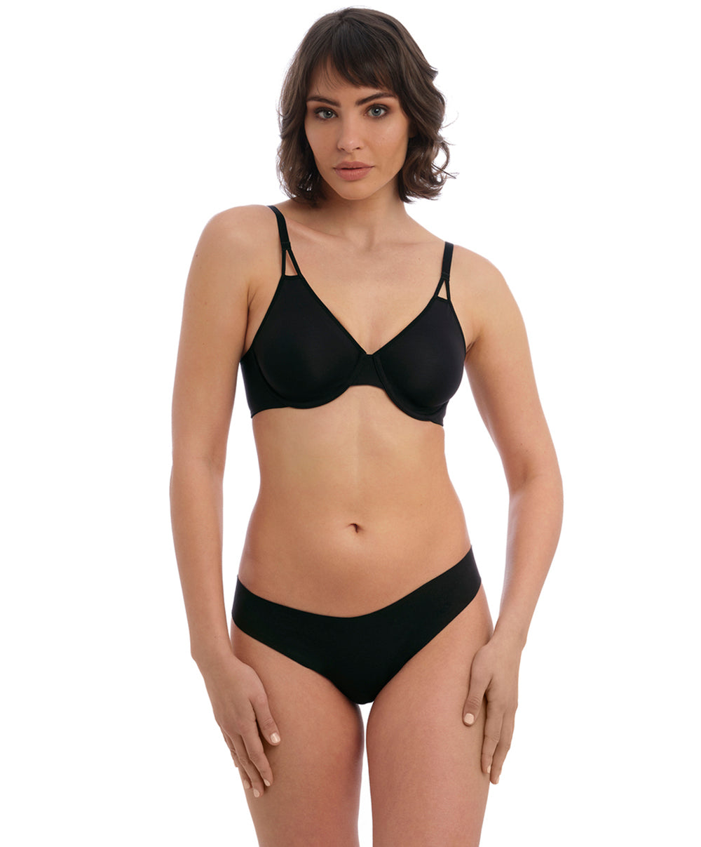Tanga invisible Wacoal Accord noir WE600470-BLK
