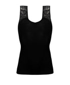 Tee-shirt sans manches laine et soie "Bien-être" Lise Charmel Plaisir Caresse noir ANJ9210-NO