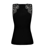 Tee-shirt sans manches laine et soie "Bien-être" Lise Charmel Plaisir Caresse noir ANJ9210-NO