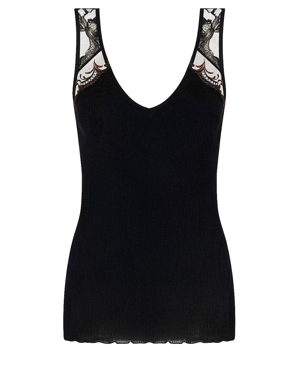 Tee-shirt sans manches laine et soie bien-être Charme Secret noir Lise Charmel ANJ9233-CN 8