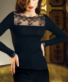 Top en laine et en soie Lise Charmel Sublime en Dentelle noir ANH2113-NO