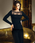 Top en laine et en soie Lise Charmel Sublime en Dentelle noir ANH2113-NO