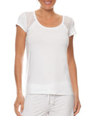 Top manches courtes Antigel de Lise Charmel Tressage Graphic blanc ELC4337-TB