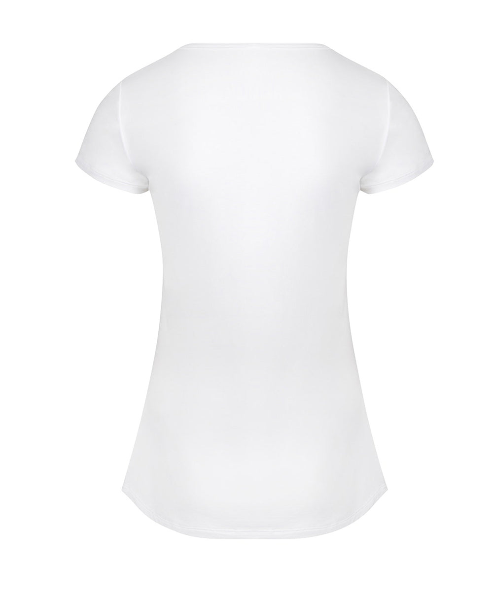 Top manches courtes Antigel de Lise Charmel Tressage Graphic blanc ELC4337-TB