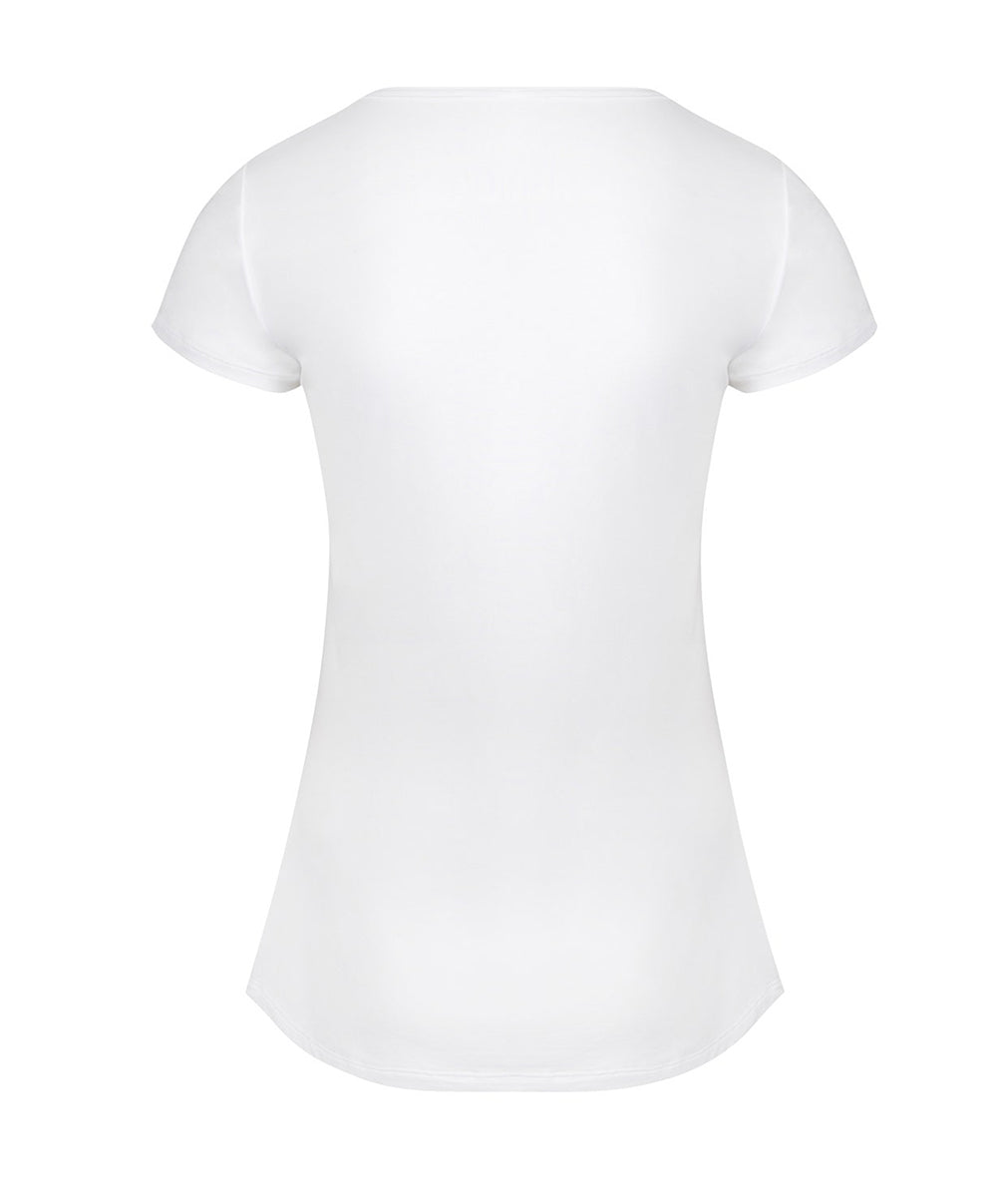 Top manches courtes Antigel de Lise Charmel Tressage Graphic blanc ELC4337-TB