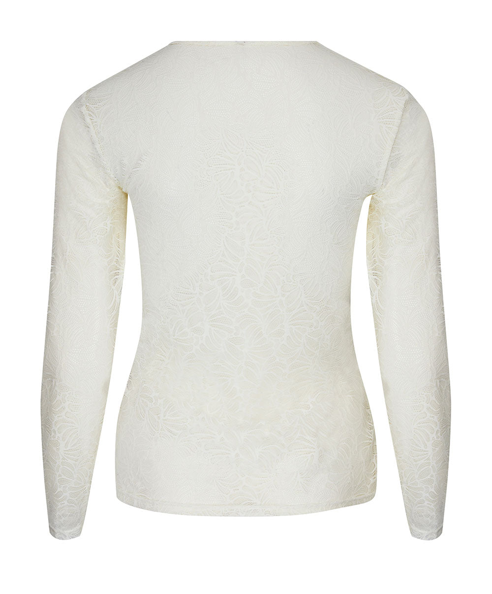 Top manches longues Antigel de Lise Charmel Atelier Séduction écru nacre ELH4457-EN