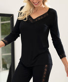 Top manche longues Antigel de Lise Charmel Atelier Séduction noir ELH4057-NO