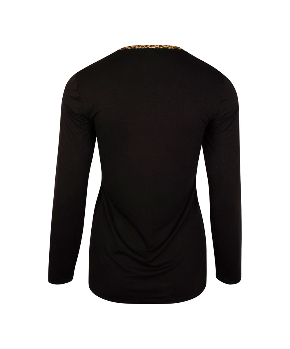 Top manches longues Antigel de Lise Charmel Libre Panthère fauve et noir ELH4438-FN