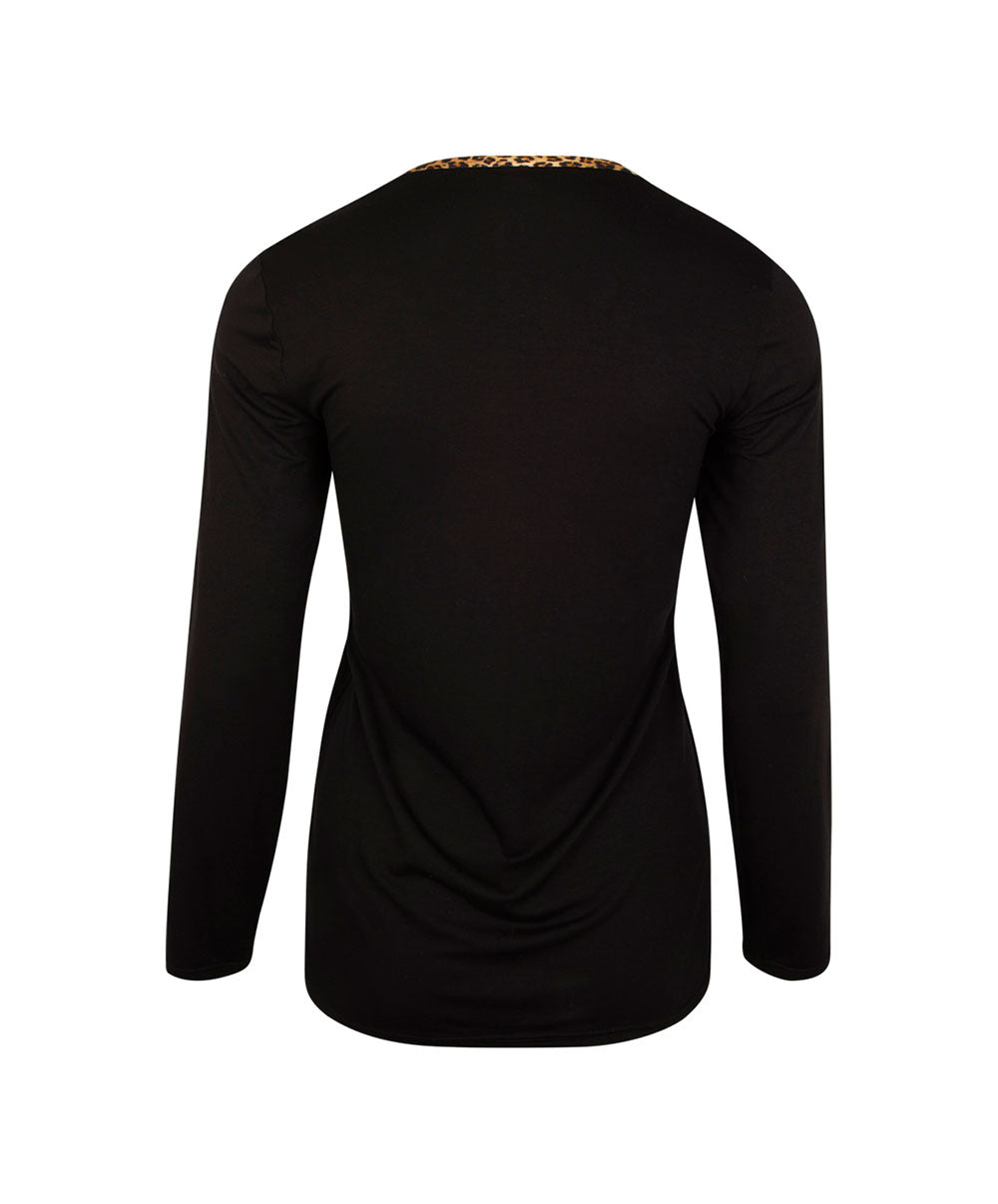 Top manches longues Antigel de Lise Charmel Libre Panthère fauve et noir ELH4438-FN