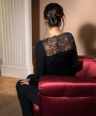 Top manches longues laine et soie bien-être Charme Secret noir Lise Charmel ANJ2133-CN 4