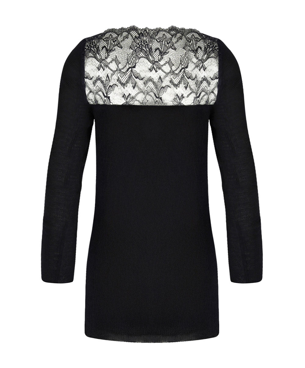 Top manches longues laine et soie bien-être Charme Secret noir Lise Charmel ANJ2133-CN 13