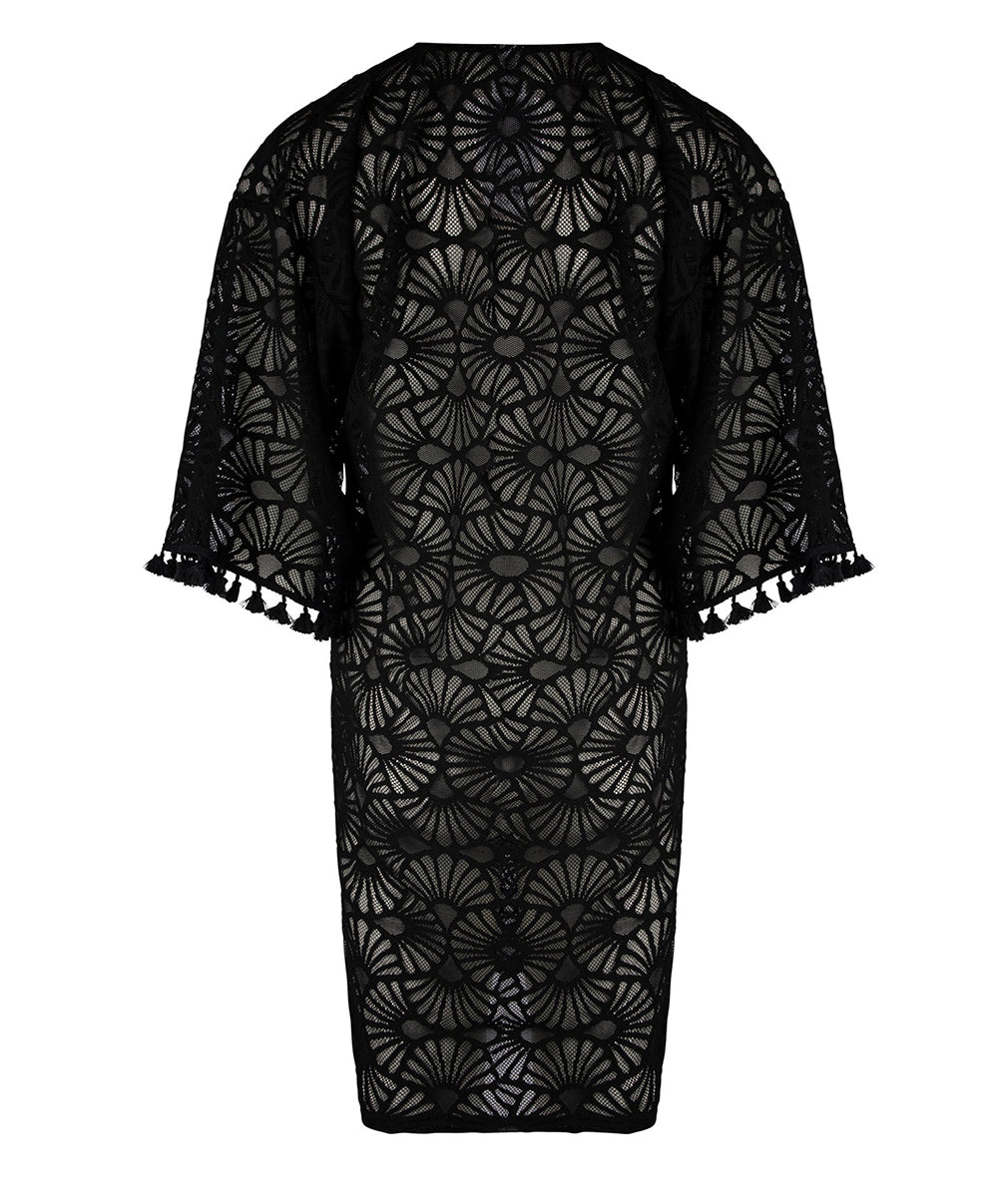 Tunique de plage La Muse Dentelle noir Antigel Bain ESB4406-NO 10