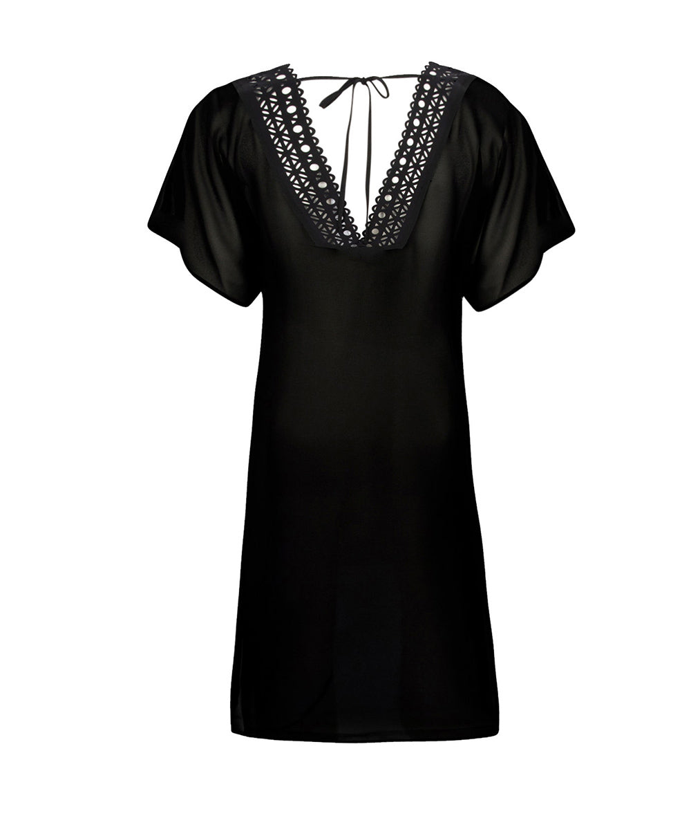 Tunique de plage Lise Charmel bain Ajourage Couture noir ASA4415-NO 4