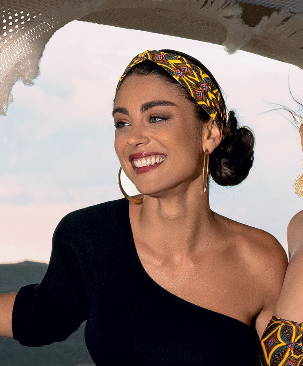 Turban La Muse Africa jaune Antigel Bain ESB9756-JA