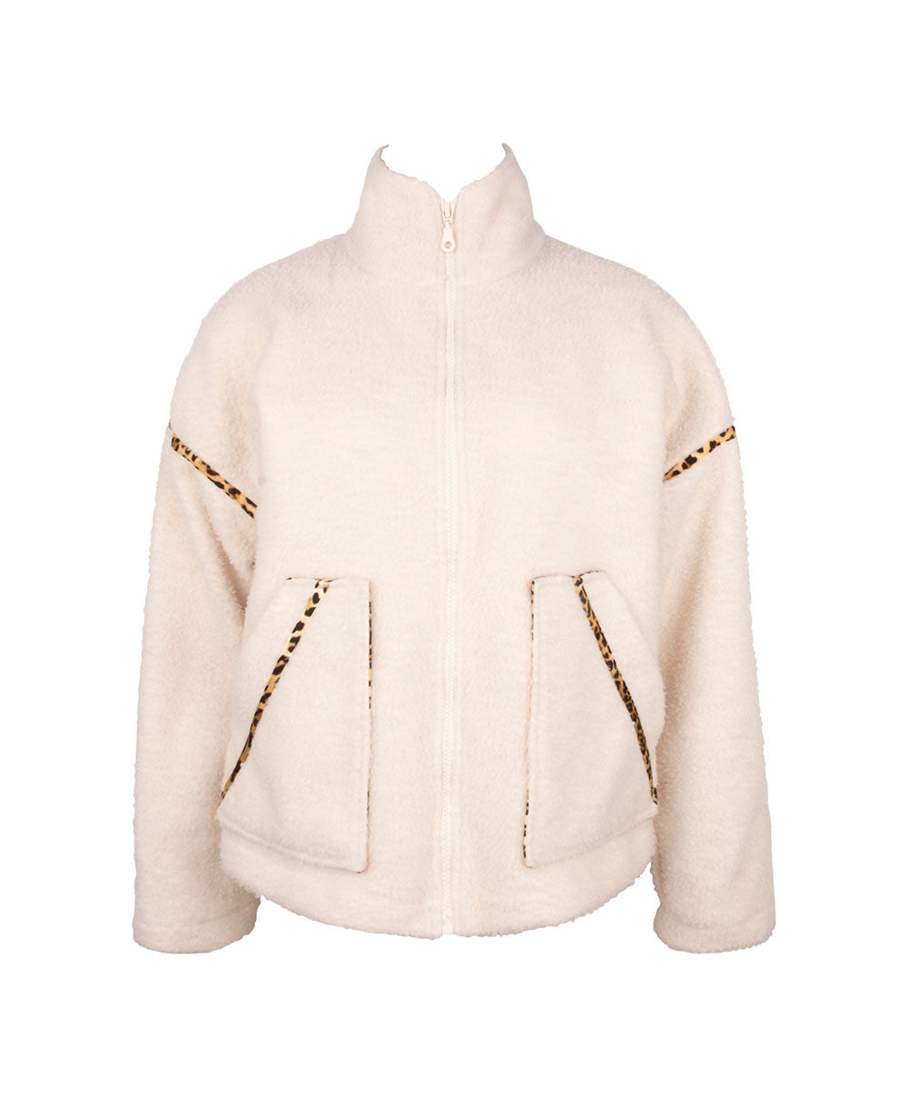 Veste à zipper Antigel de Lise Charmel Libre Panthère fauve et noir ELH5638-FN