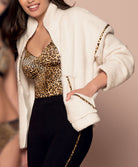 Veste à zipper Antigel de Lise Charmel Libre Panthère fauve et noir ELH5638-FN