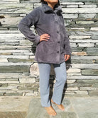 Veste d'intérieur en fausse fourrure Cosy23 Canat gris