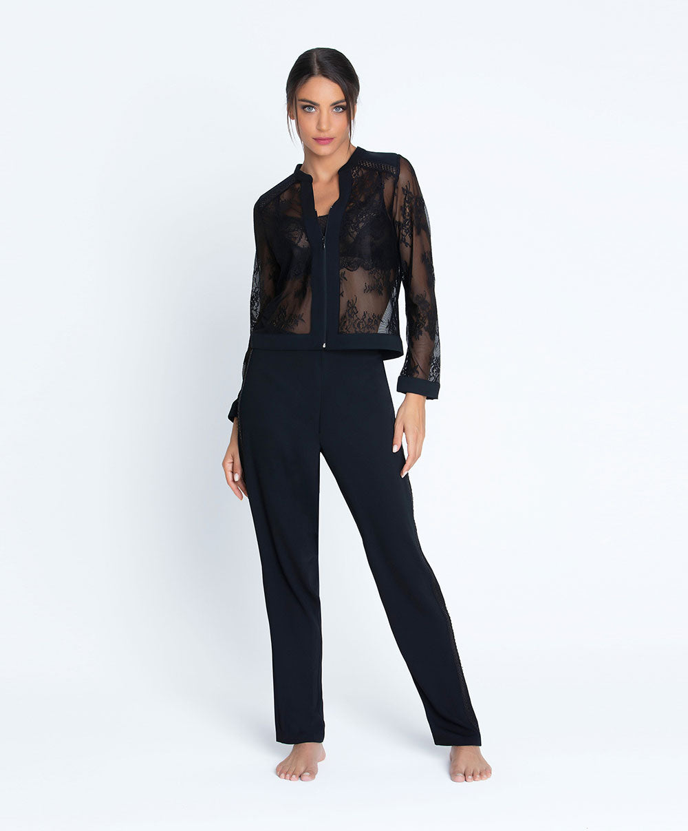 Veste de pyjama Lise Charmel Féérie Couture noir ALH3474-NO