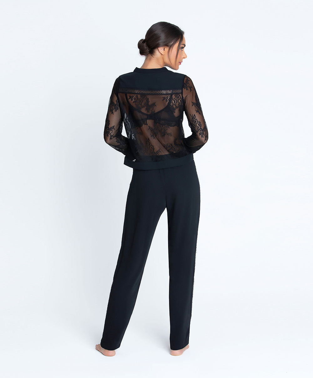 Veste de pyjama Lise Charmel Féérie Couture noir ALH3474-NO